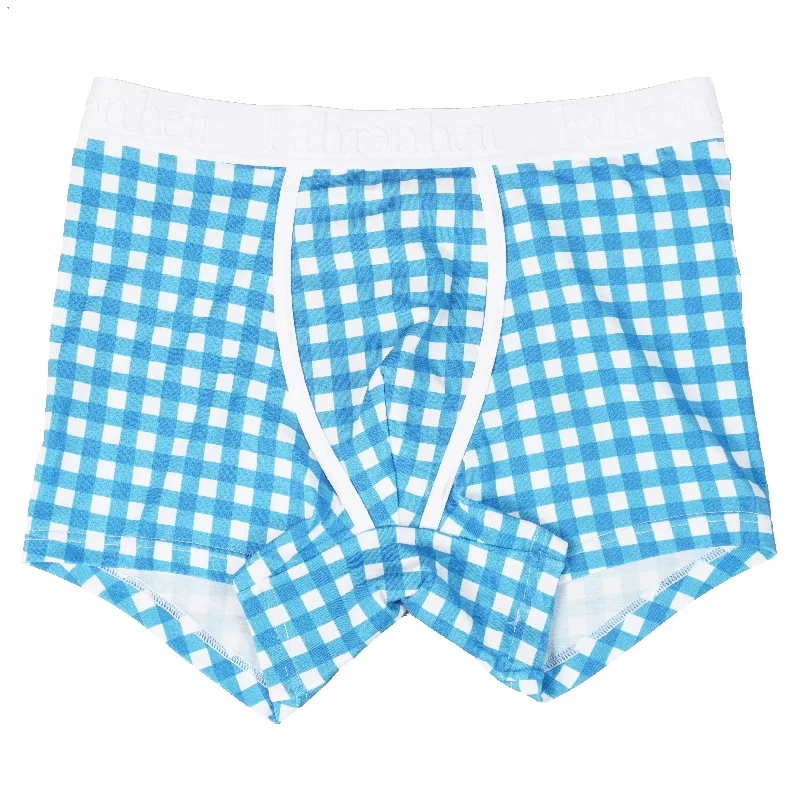 men's luxury underwear gift set-Grant Trunk | Blue Gingham