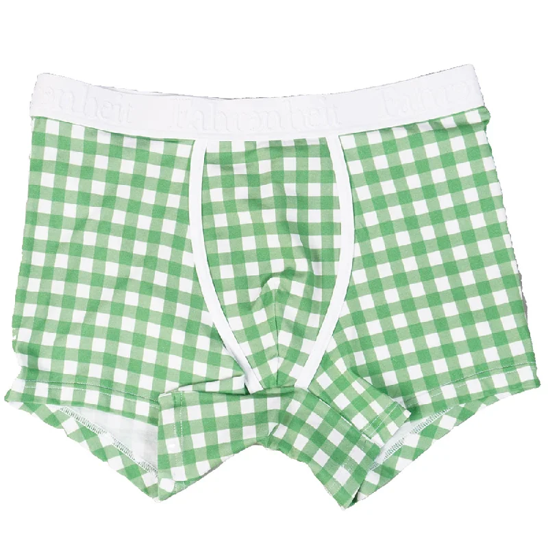 men's workout underwear subscription-Grant Trunk | Green Gingham