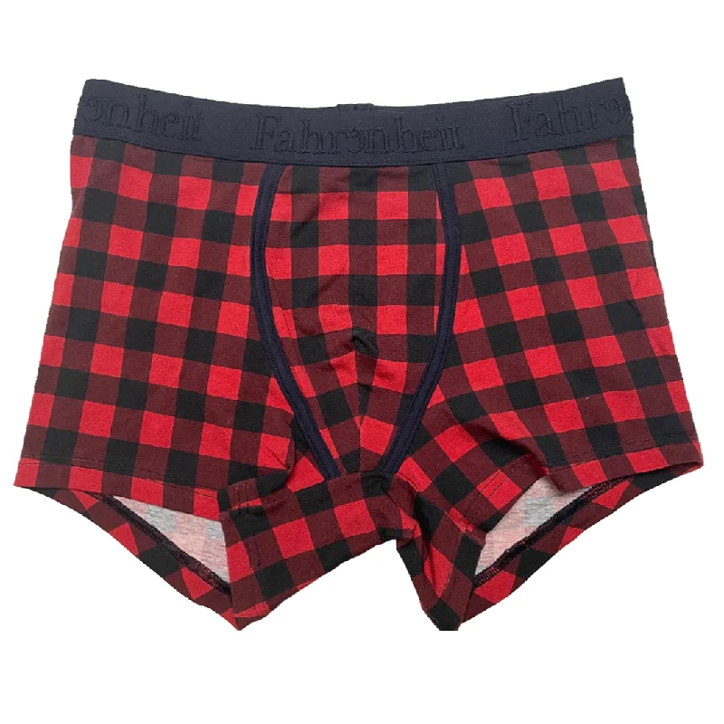 men's cooling underwear set-Grant Trunk/ Red Buffalo Check