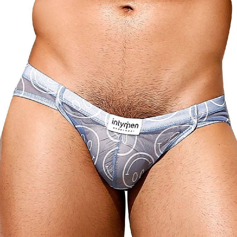 men's fitted underwear set-Intymen INJ075 Happy Face Brief