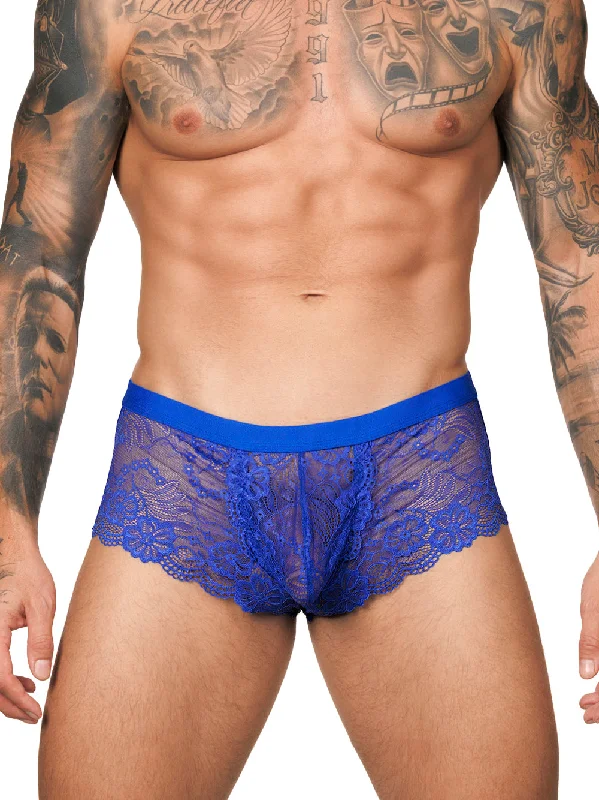 men's travel underwear service-Logan Lace Trunk