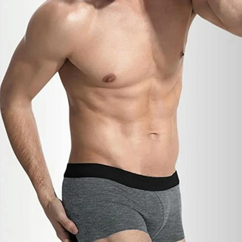 men's everyday underwear assortment-Men's Breathable Cotton Solid Color Trunks