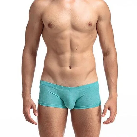 men's compression underwear delivery-Men's Heathered Cotton Poly Trunk