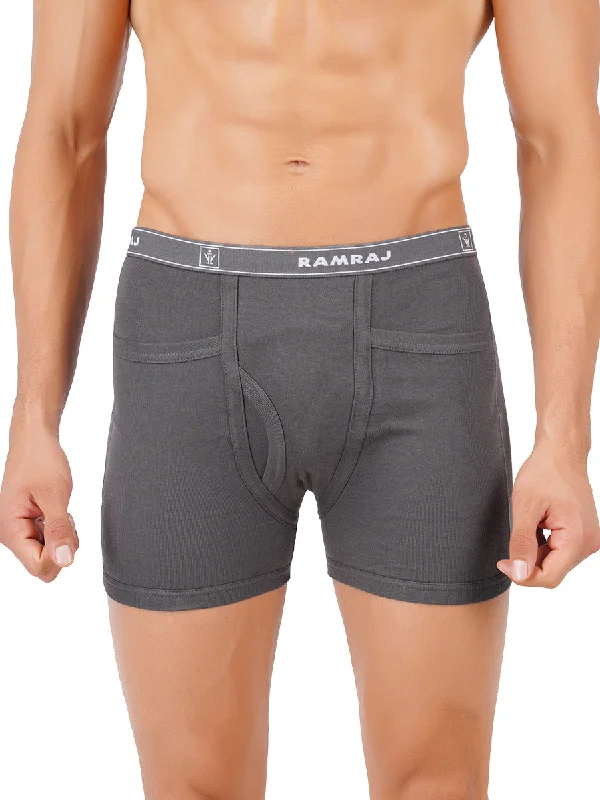 men's bamboo underwear sale-Men Snug Fit Soft Combed Rib Pocket Trunks Plus size  Arrow-Pack of 2