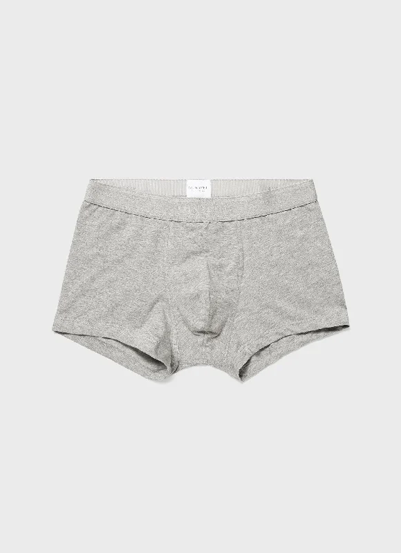 men's odor-resistant underwear subscription-Men's Stretch Cotton Trunks in Grey Melange