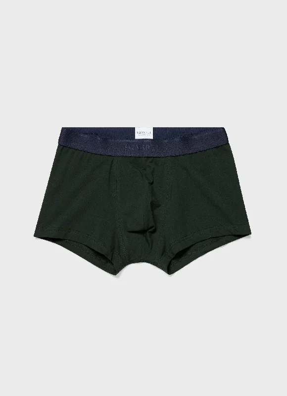 men's long-leg underwear discount-Men's Stretch Cotton Trunks in Seaweed