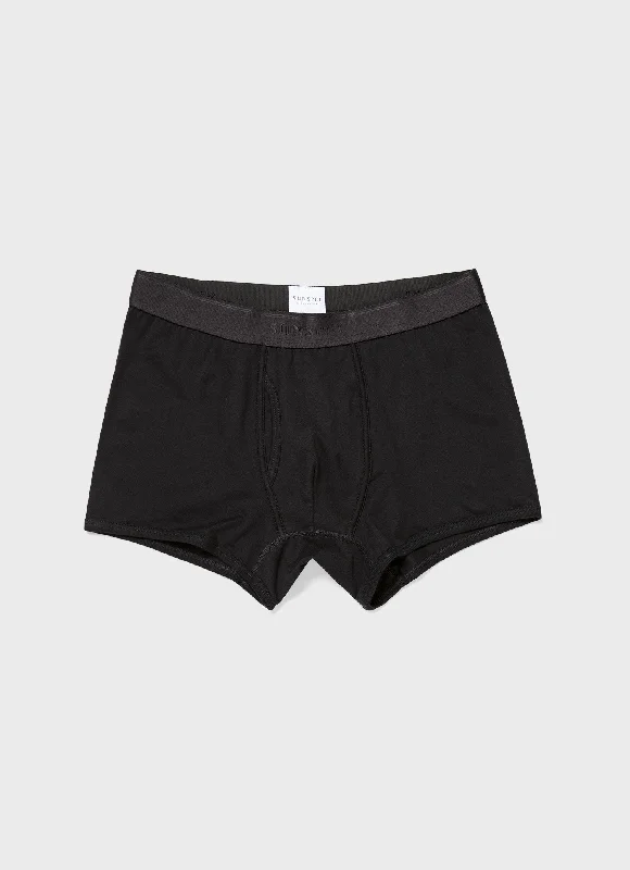 men's slim-fit underwear subscription-Men's Superfine Cotton Trunks in Black