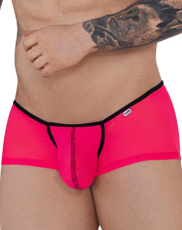 men's fitted underwear set-Pikante 1273 Sonar Trunks Fuchsia