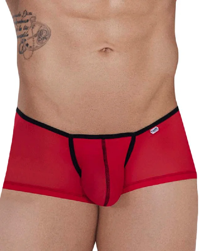 men's microfiber underwear set-Pikante 1273 Sonar Trunks Red