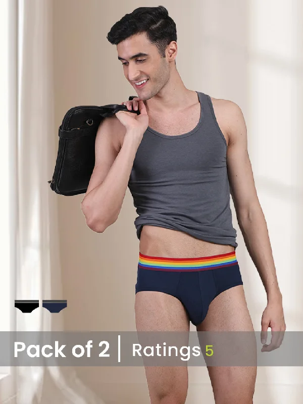 men's affordable underwear set-Pride Edition - Men's Anti-Bacterial Micro Modal Brief (Pack of 2)