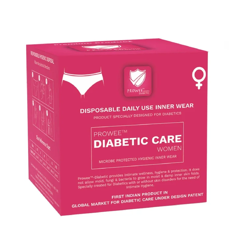 men's durable underwear set-For Women with Diabetes Mellitus Disposable Panties Unlike Adult Diapers with Anti Microbial Properties for day to day use. Prevents Infections, Moisture wicking, Discharge staining and soap Allergy. PROWEE-Diabetic Care (Women)