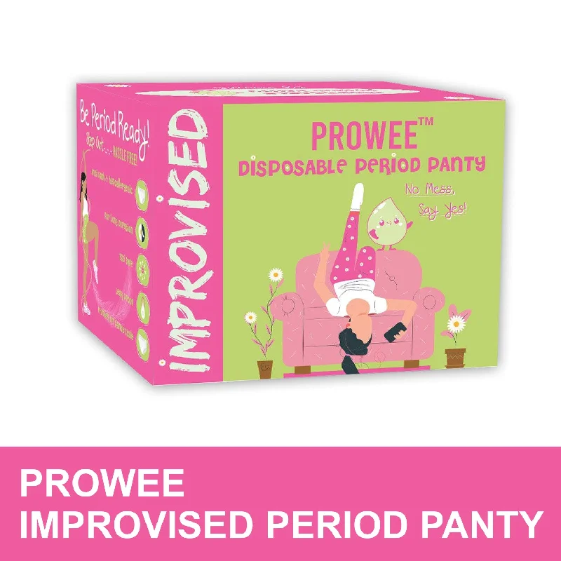 men's casual underwear multipack-Improvised Period Panty-Panties designed for Heavy Flow,360 Degree Coverage with Leak Guard and Ultra-Absorbent Core, All night protection from heavy flow. PROWEE- Improvised Period Panty