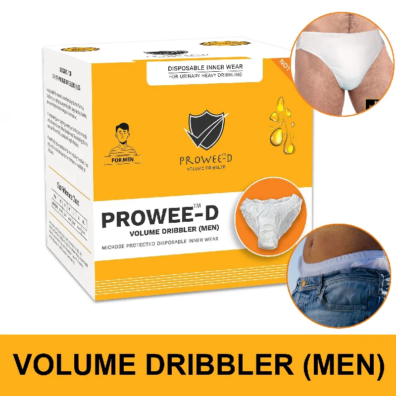 men's fitted briefs for shape-Better Than Adult Diaper,Disposable Customised Men briefs for Urinary Incontinence/Leak (Large Volume), Microbe protected. Prowee-D ( Volume Dribbler Men)