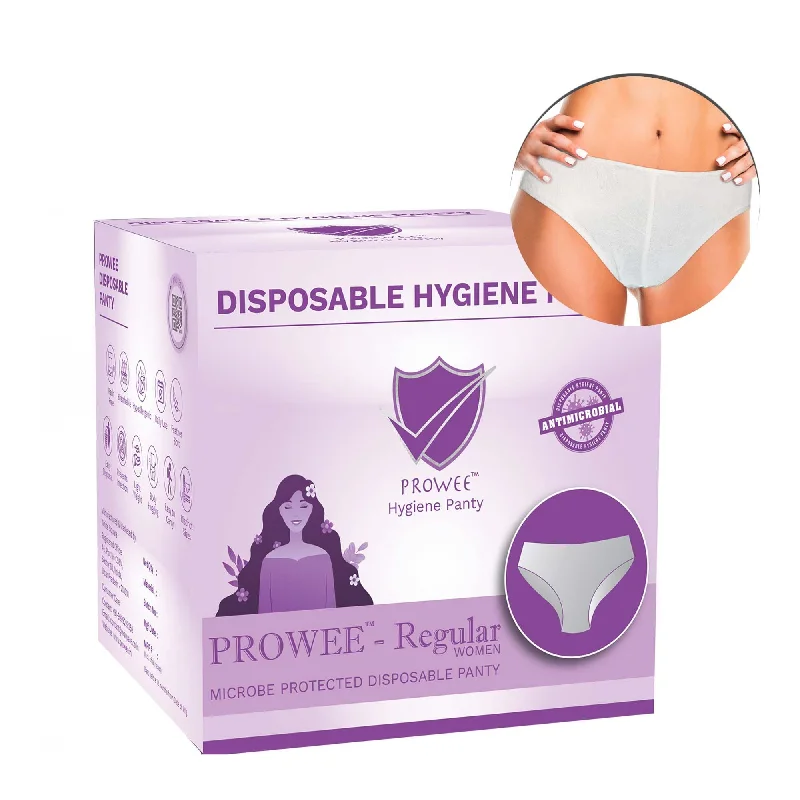 men's cooling trunks for relief-Panty Style Disposable Regular Hygiene Innerwear, All Day Odorless, Lightweight with Fungal Protection. Prowee Regular (Women)