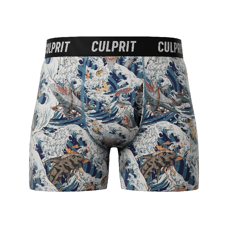 men's high-waisted underwear offer-Shark Bait 🦈 Boxer Briefs w/ fly