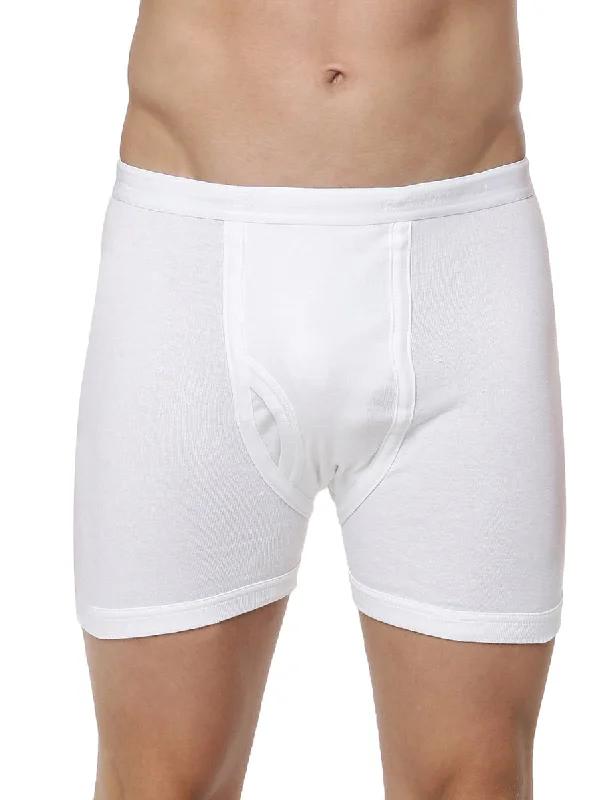 men's soft underwear bundle-Soft Combed Rib White Trunk without Pocket Arrow (2PCs Pack)