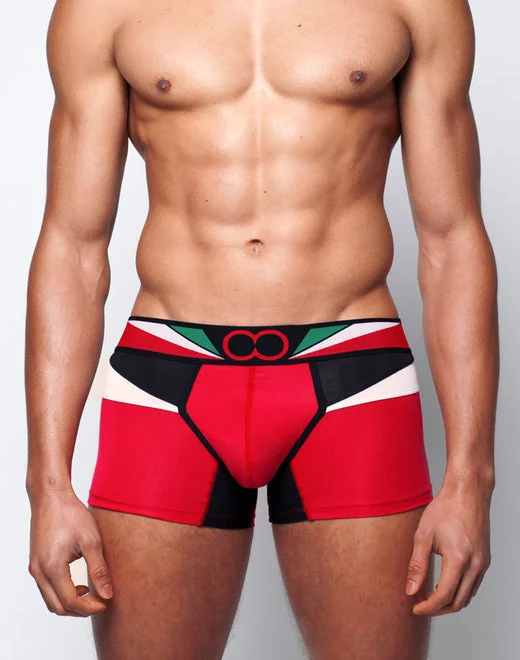 men's supportive underwear service-U31 Vavoom Trunk Underwear - Red/White