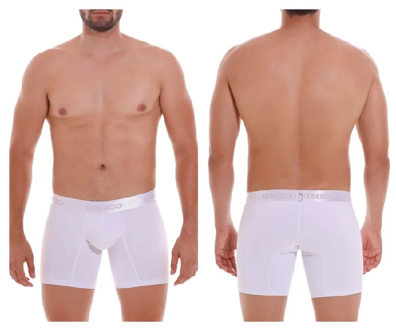 men's microfiber underwear set-Unico 22120100201 Cristalino A22 Boxer Briefs Color 00-White