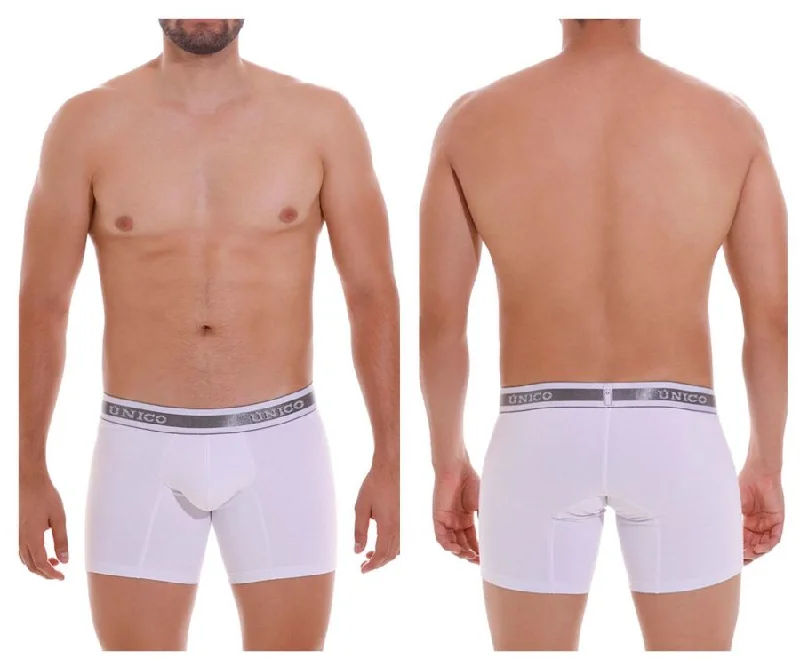 men's cotton underwear sale-Unico 22120100209 Lustre A22 Boxer Briefs Color 00-White