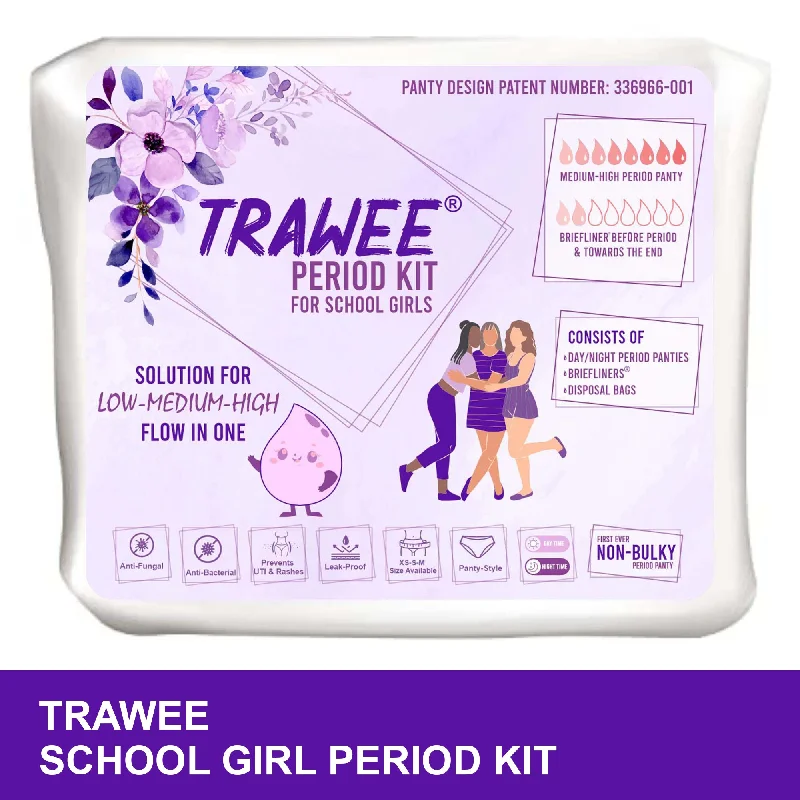 men's premium briefs for excellence-XL Size Period Panties for School Girls.Disposable Menstrual Panties with High Absorption capacity Liners. Hygienic Leak-Proof protection for long School-hours without Stains or Wetness.TRAWEE- School Girl Period Kit.