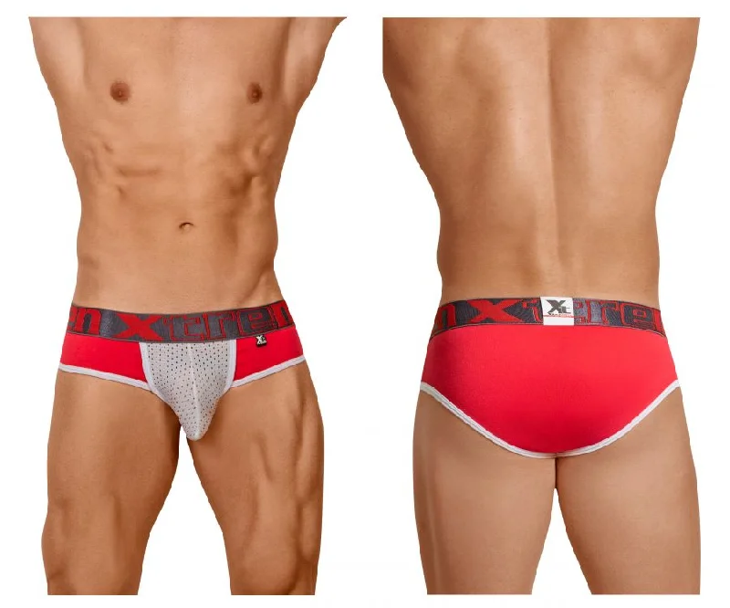 men's anti-odor underwear delivery-Xtremen 91055 Big Pouch Briefs Color Red