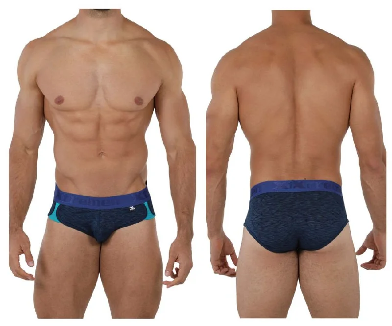 men's moisture-wicking underwear delivery-Xtremen 91071 Microfiber Sports Briefs Color Dark Blue