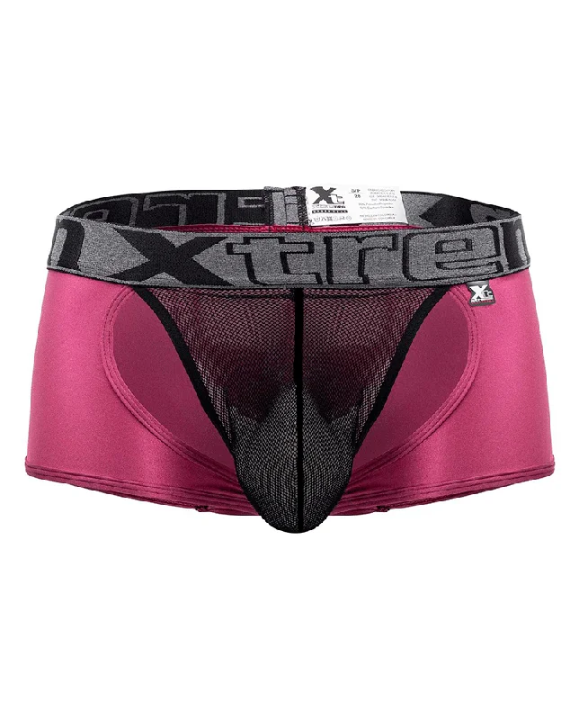 men's anti-odor underwear delivery-Xtremen 91125 Daring Mesh Trunks Violet