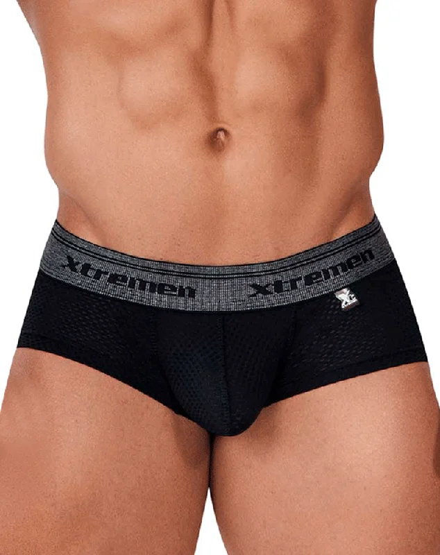 men's durable underwear set-Xtremen 91158 Capriati Trunks Black