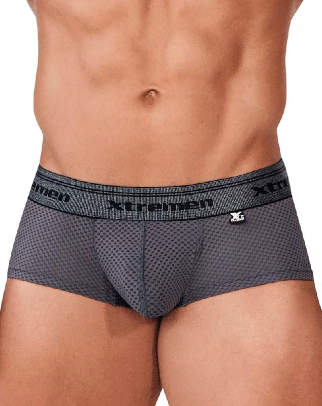 men's high-waisted underwear assortment-Xtremen 91158 Capriati Trunks Dark Gray